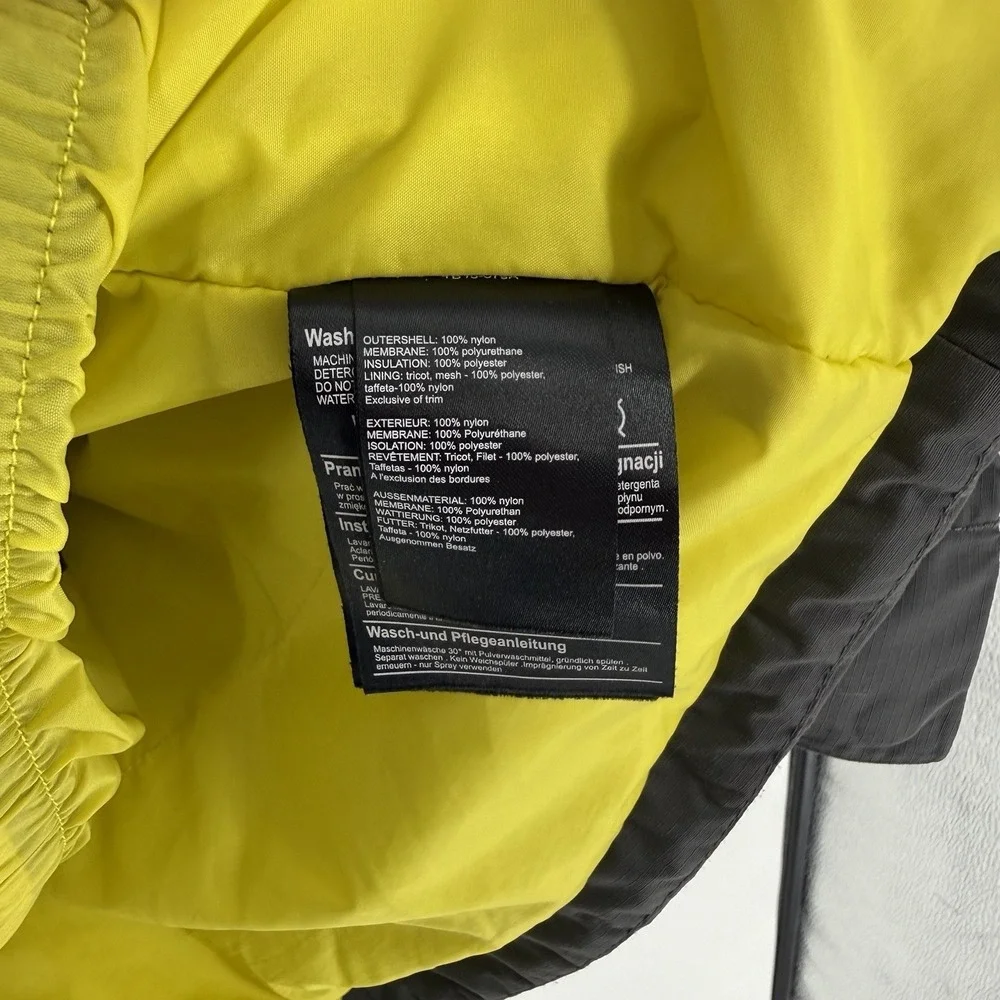Burton Sutton DryRide 10K Snowboard Ski Jacket Mens L Gray Yellow Green Hooded